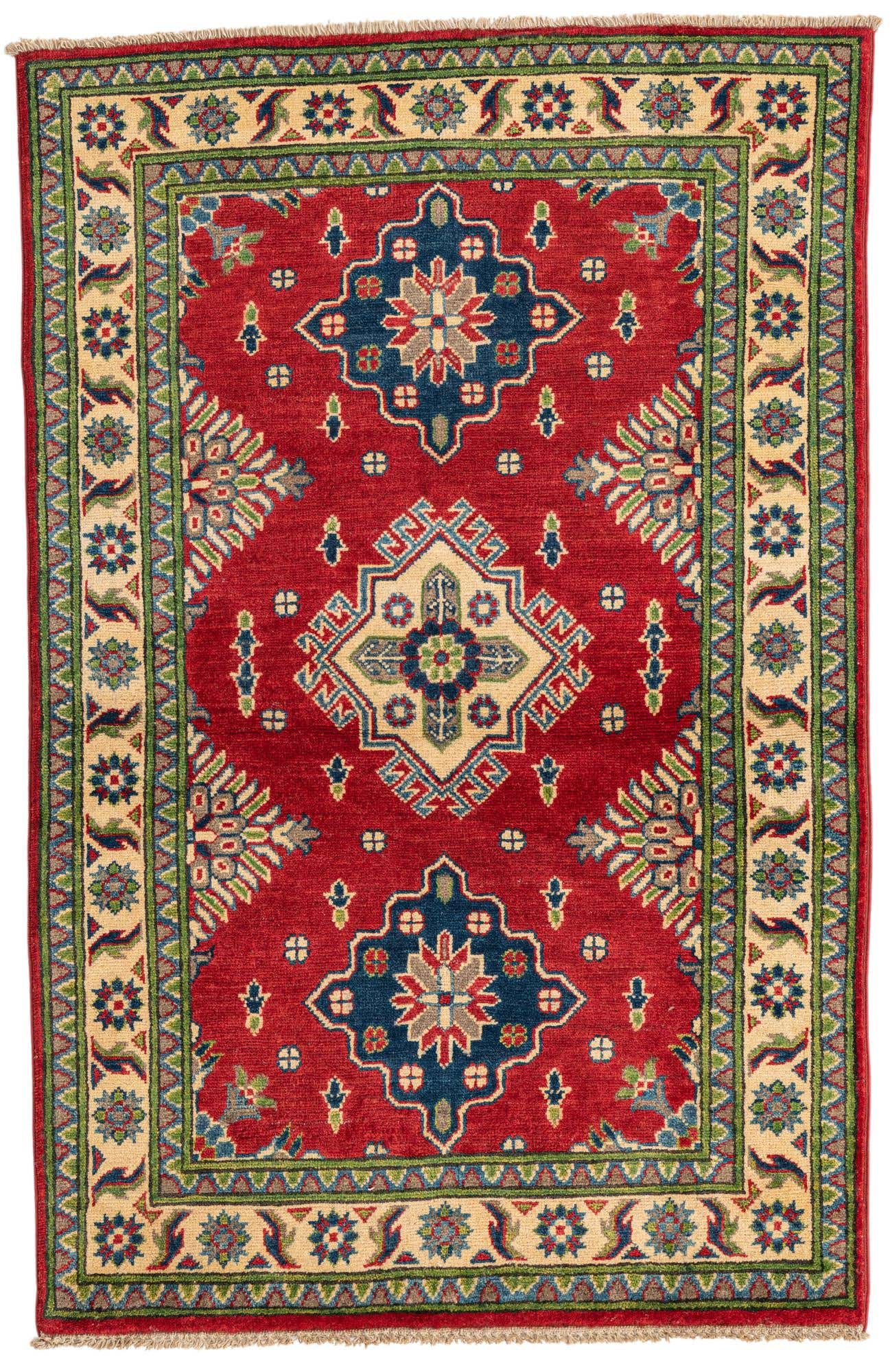 3' 2 x 5' Hand Knotted Kazak Rug