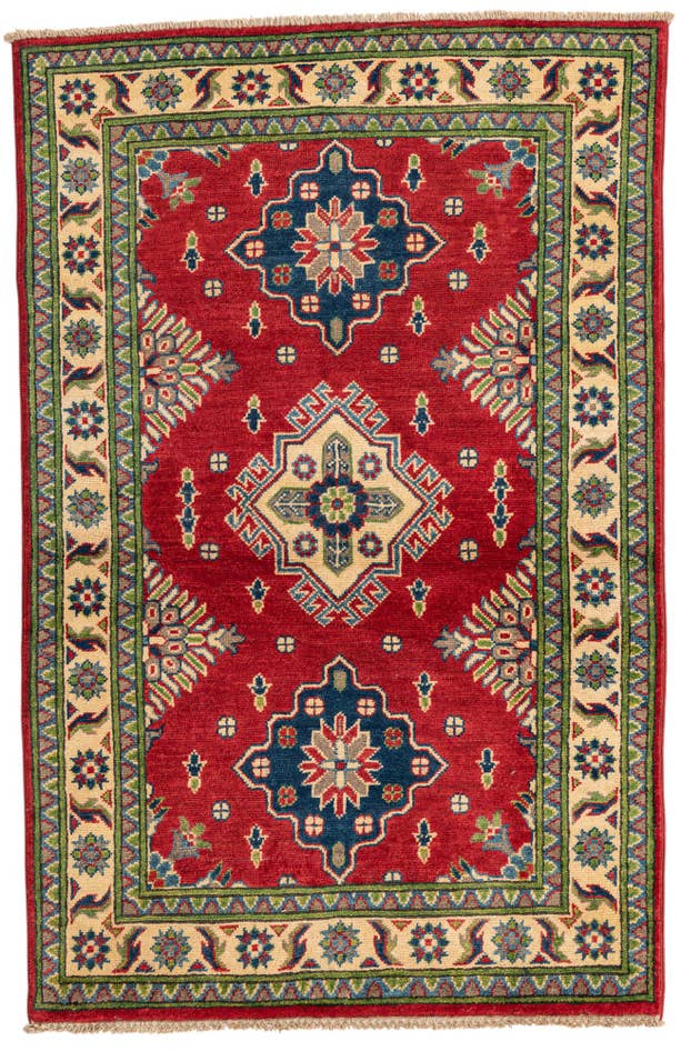 Detail image of 3' 2 x 5' Hand Knotted Kazak Rug