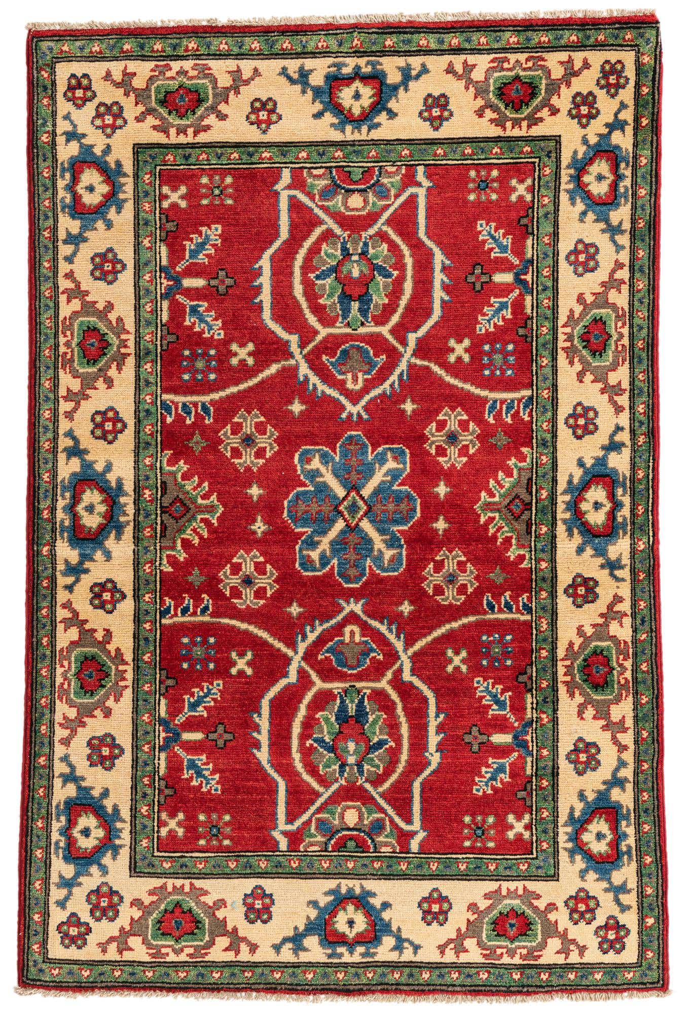 3' 3 x 5' Hand Knotted Kazak Rug