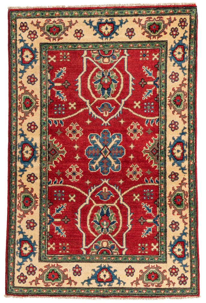 3' 3 x 5' Hand Knotted Kazak Rug