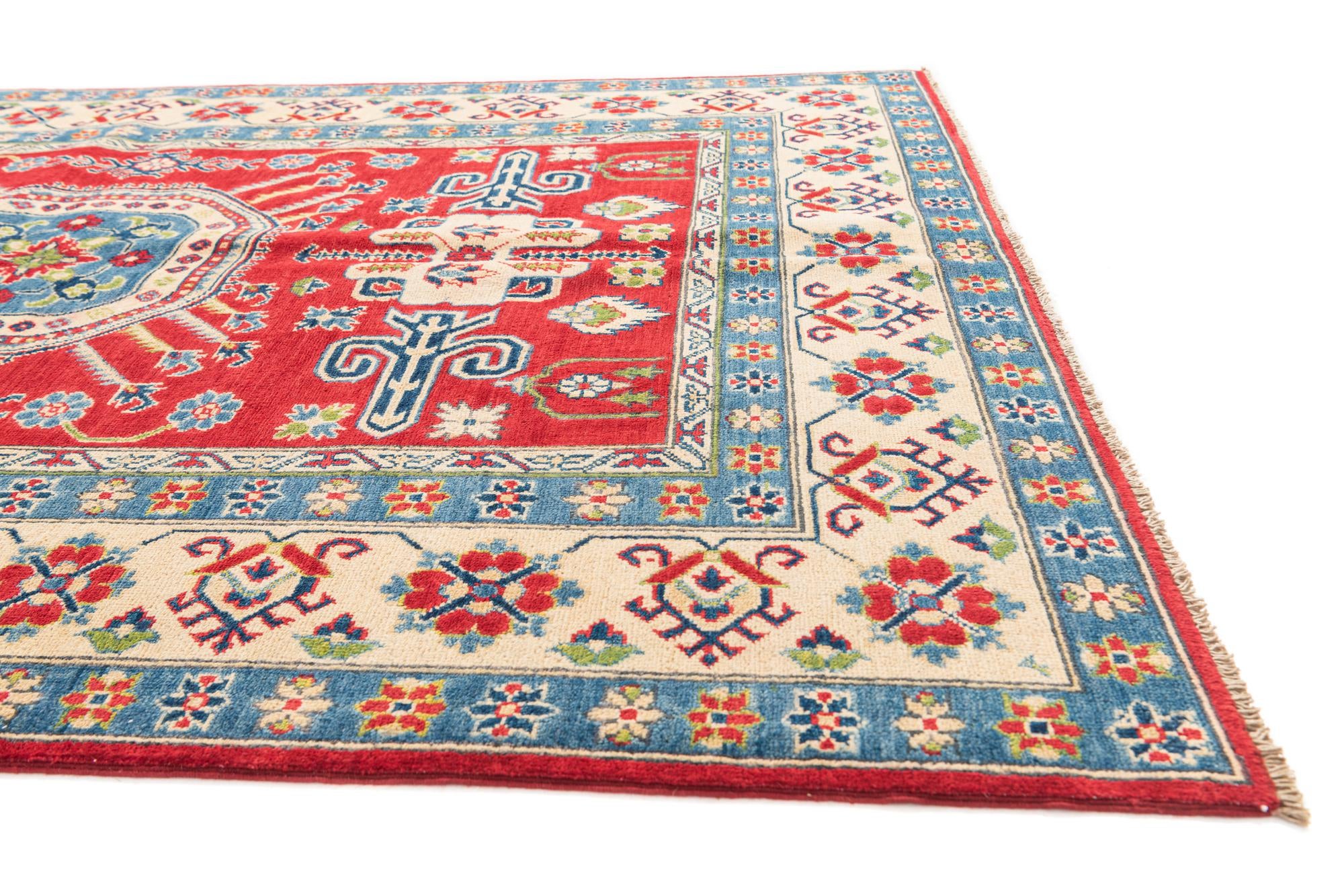 5' 7 x 8' Hand Knotted Kazak Rug