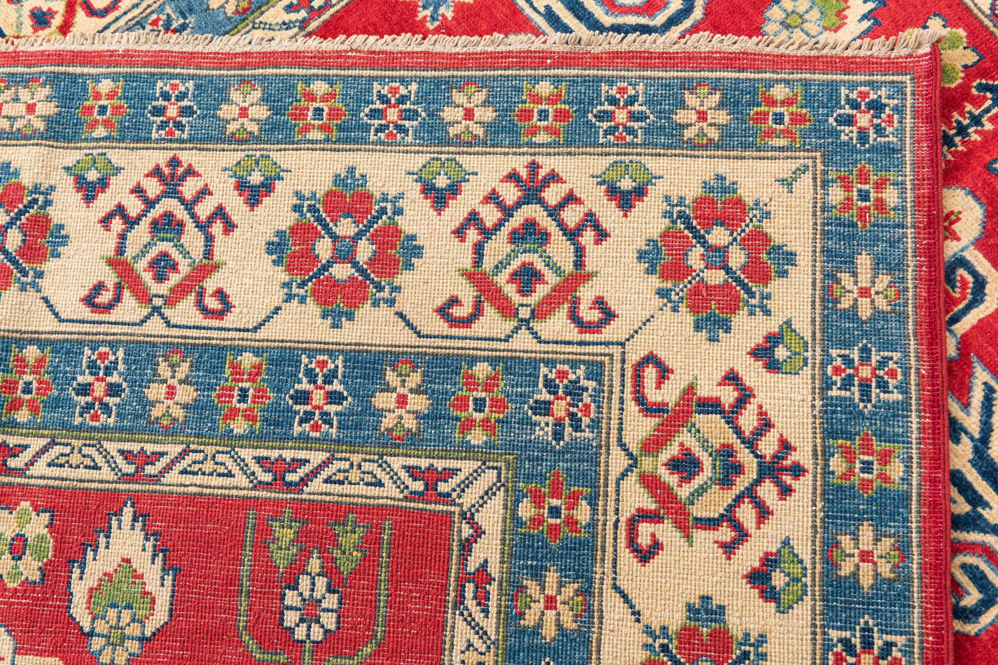5' 7 x 8' Hand Knotted Kazak Rug