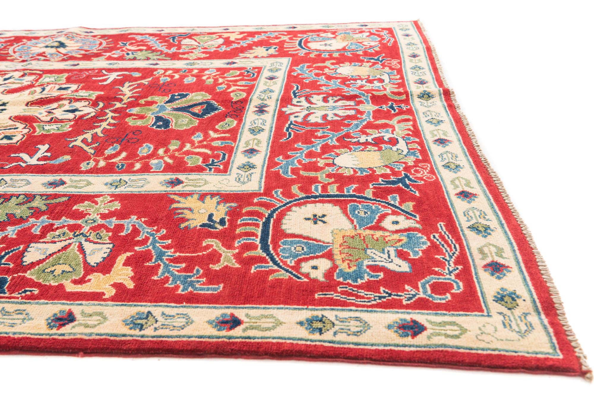 5' 7 x 8' 2 Hand Knotted Kazak Rug