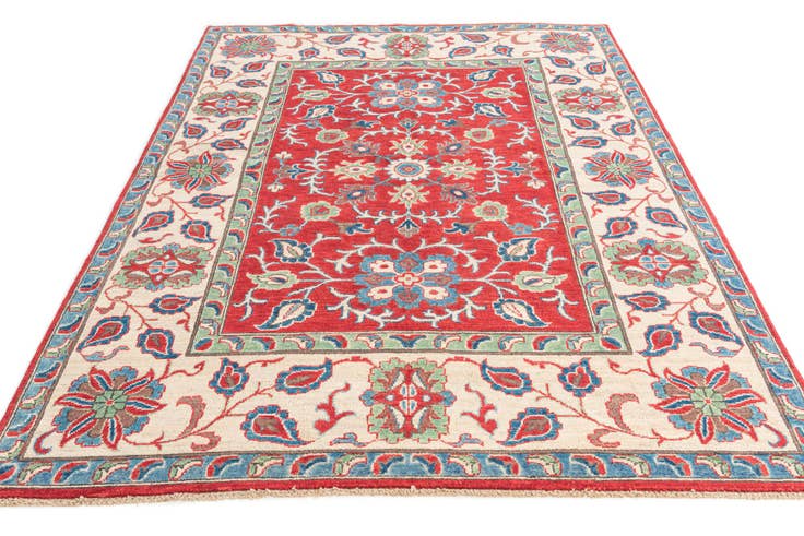 Detail image of 5' 7 x 7' 10 Hand Knotted Kazak Rug