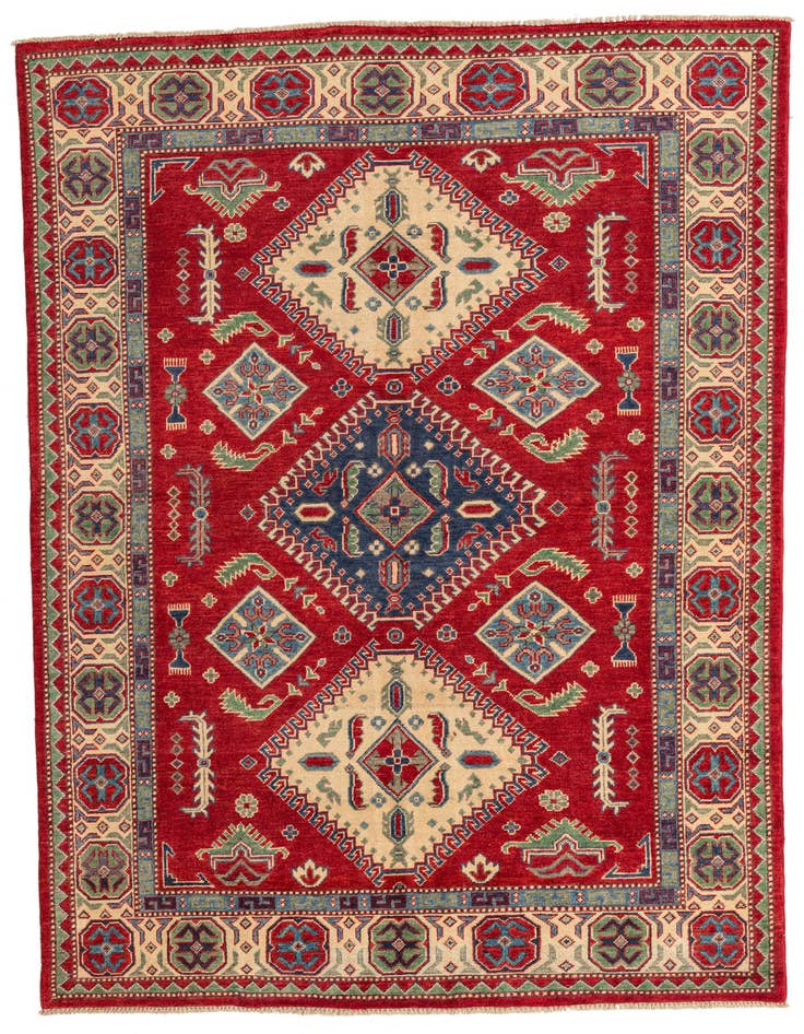 Detail image of 5' 6 x 7' 10 Hand Knotted Kazak Rug