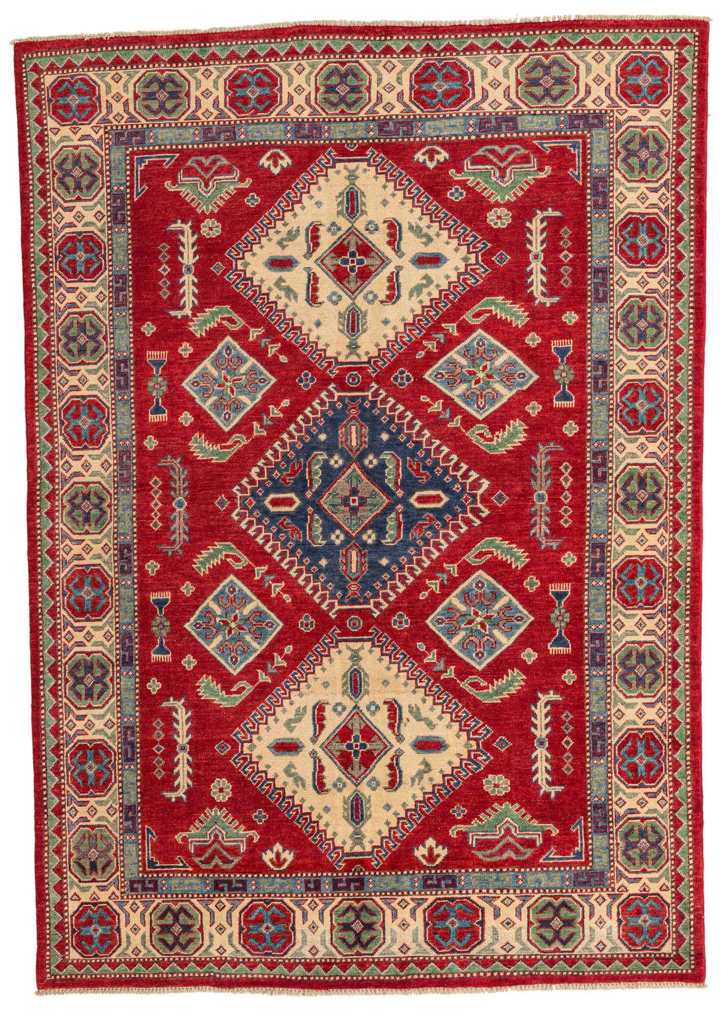5' 6 x 7' 10 Hand Knotted Kazak Rug