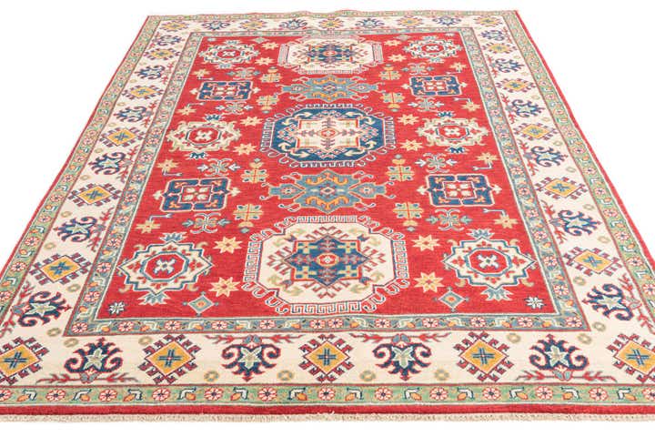 5' 9 x 8' Hand Knotted Kazak Rug