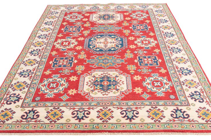 Detail image of 5' 9 x 8' Hand Knotted Kazak Rug