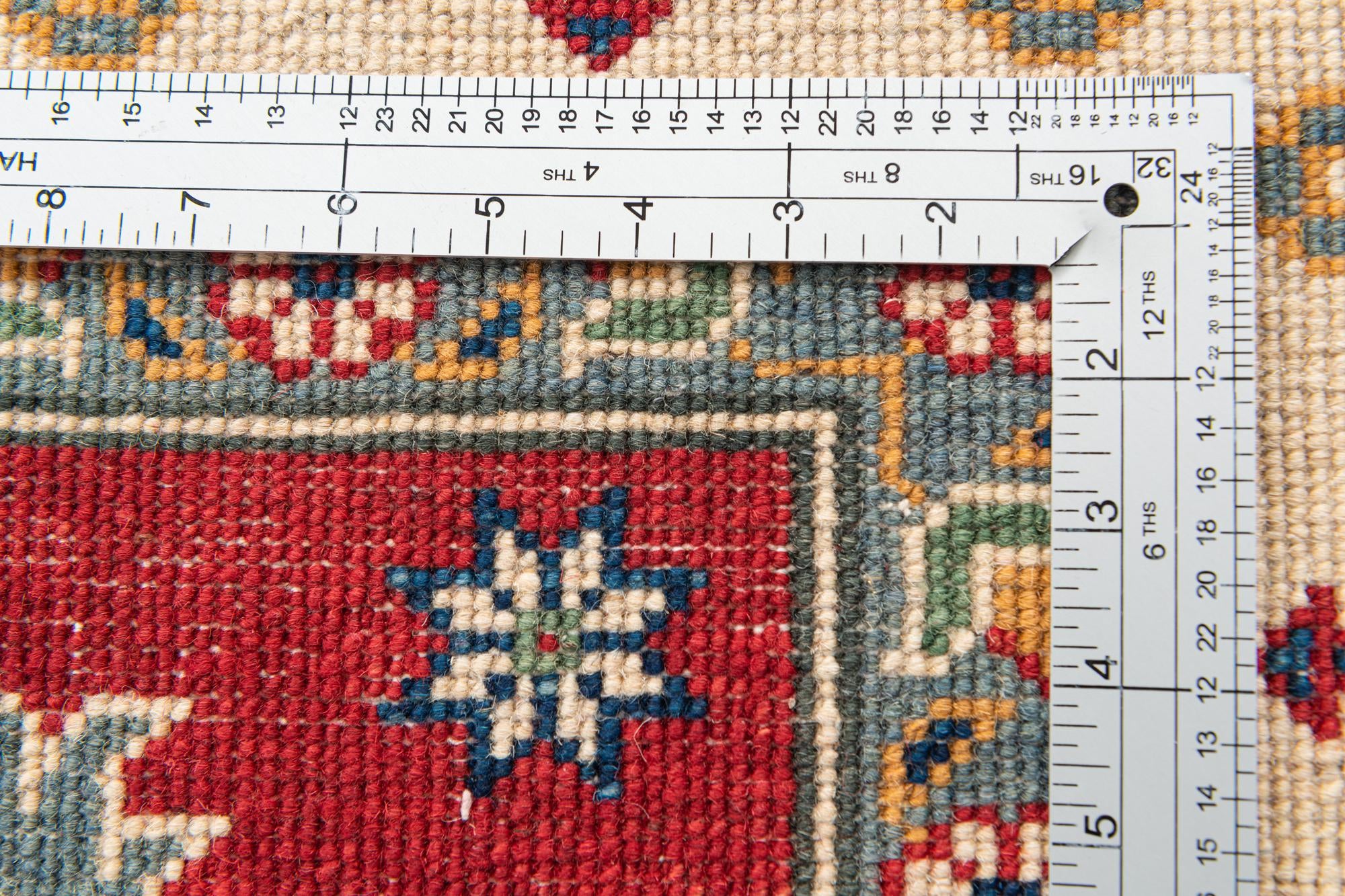 5' 9 x 8' Hand Knotted Kazak Rug