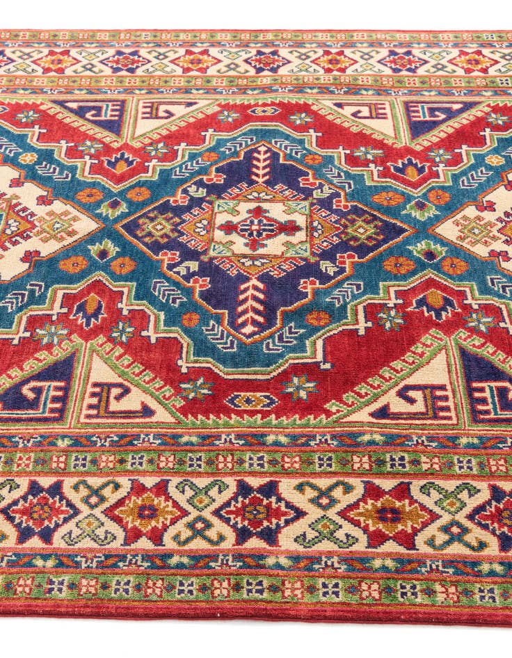 Detail image of 5' 7 x 8'  Hand Knotted Kazak Rug