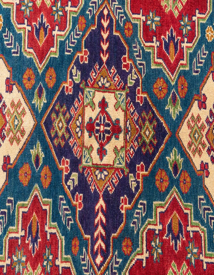 Detail image of 5' 7 x 8'  Hand Knotted Kazak Rug