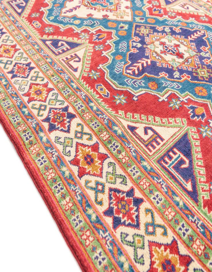Detail image of 5' 7 x 8'  Hand Knotted Kazak Rug