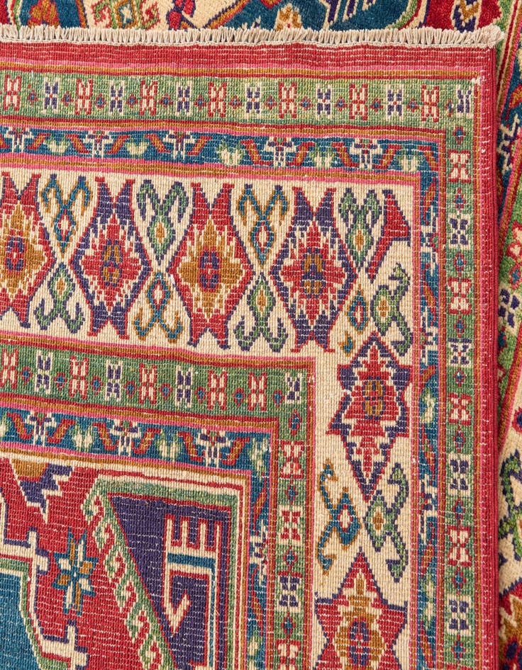Detail image of 5' 7 x 8'  Hand Knotted Kazak Rug
