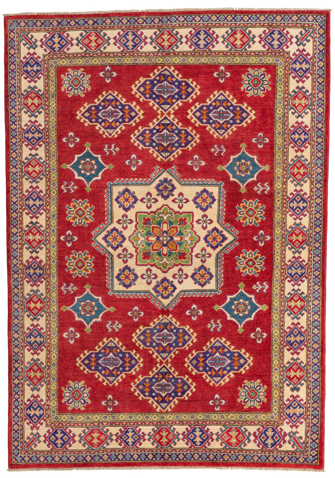 5' 6 x 7' 10 Hand Knotted Kazak Rug