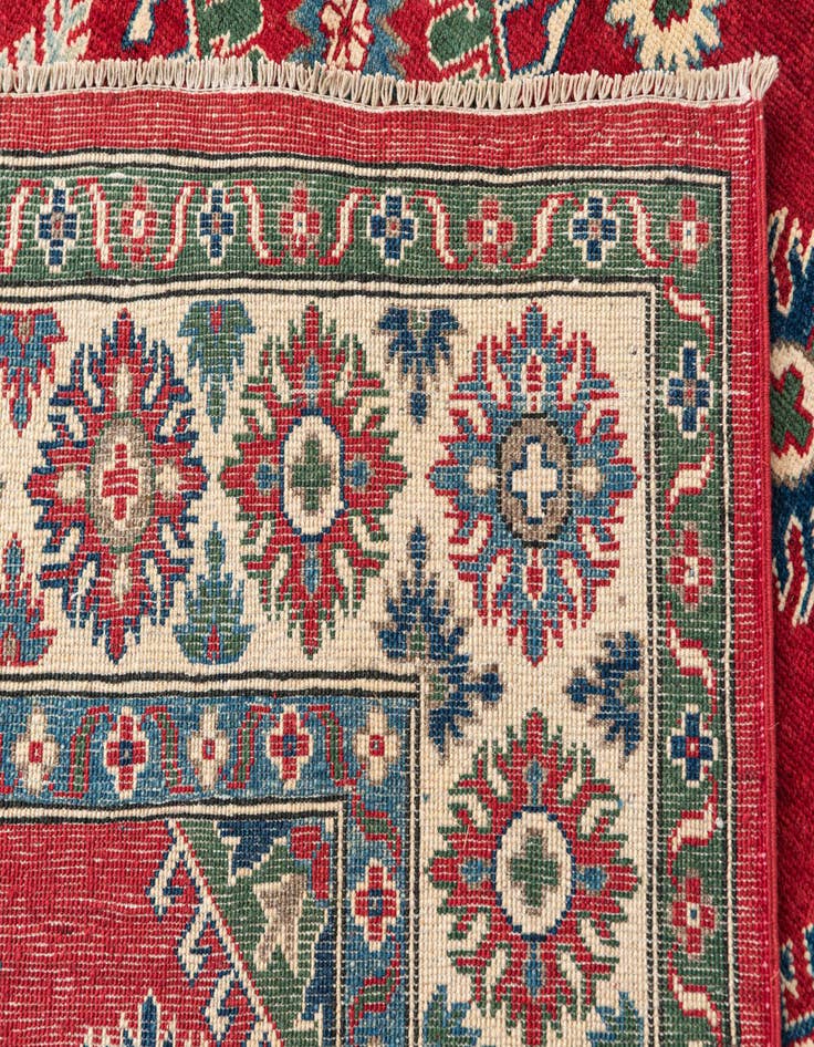 Detail image of 5' 6 x 8' Hand Knotted Kazak Rug
