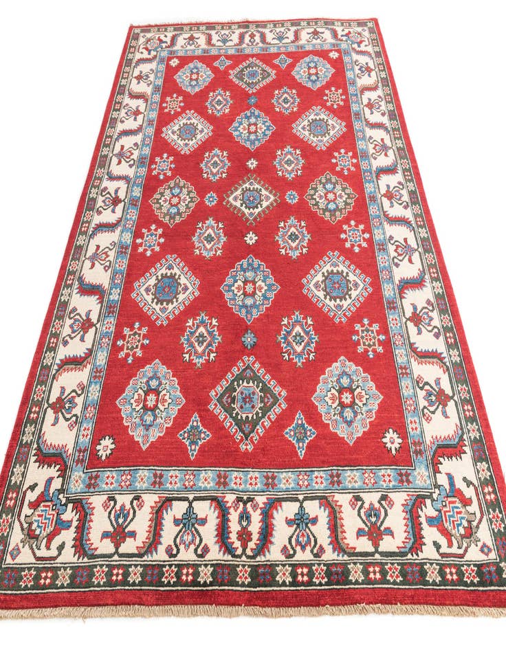 Detail image of 5' 8 x 8'  Hand Knotted Kazak Rug