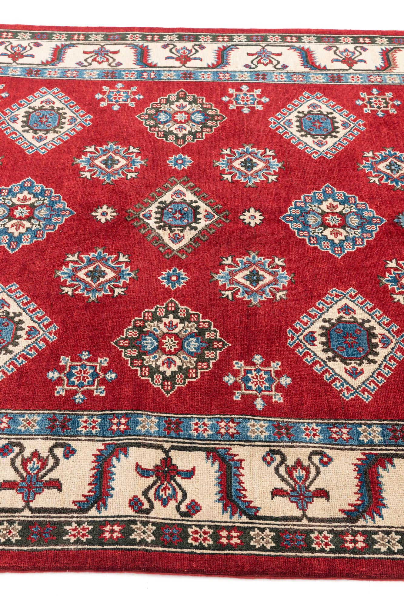 5' 8 x 8' Hand Knotted Kazak Rug