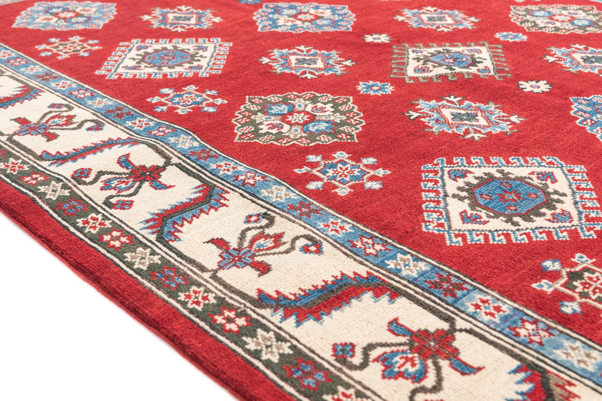 5' 8 x 8' Hand Knotted Kazak Rug