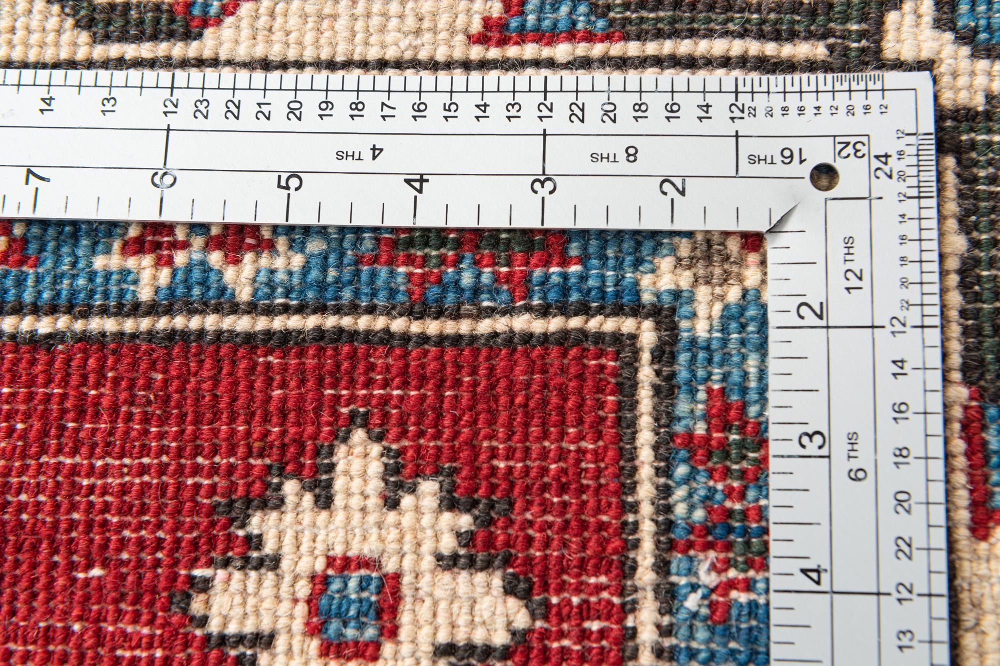 5' 8 x 8' Hand Knotted Kazak Rug