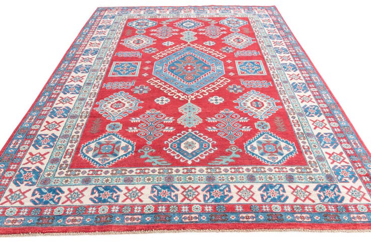 Detail image of 6' 10 x 9' 9 Hand Knotted Kazak Rug