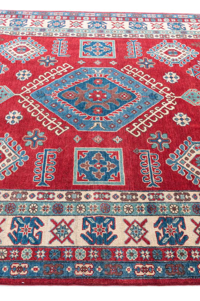 6' 10 x 9' 9 Hand Knotted Kazak Rug