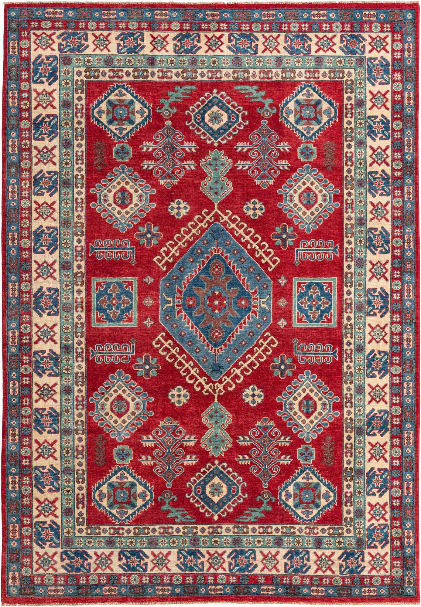 6' 10 x 9' 9 Hand Knotted Kazak Rug