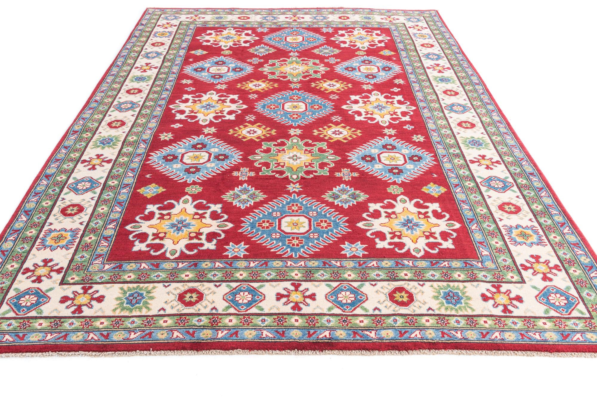 6' 9 x 9' 6 Hand Knotted Kazak Rug