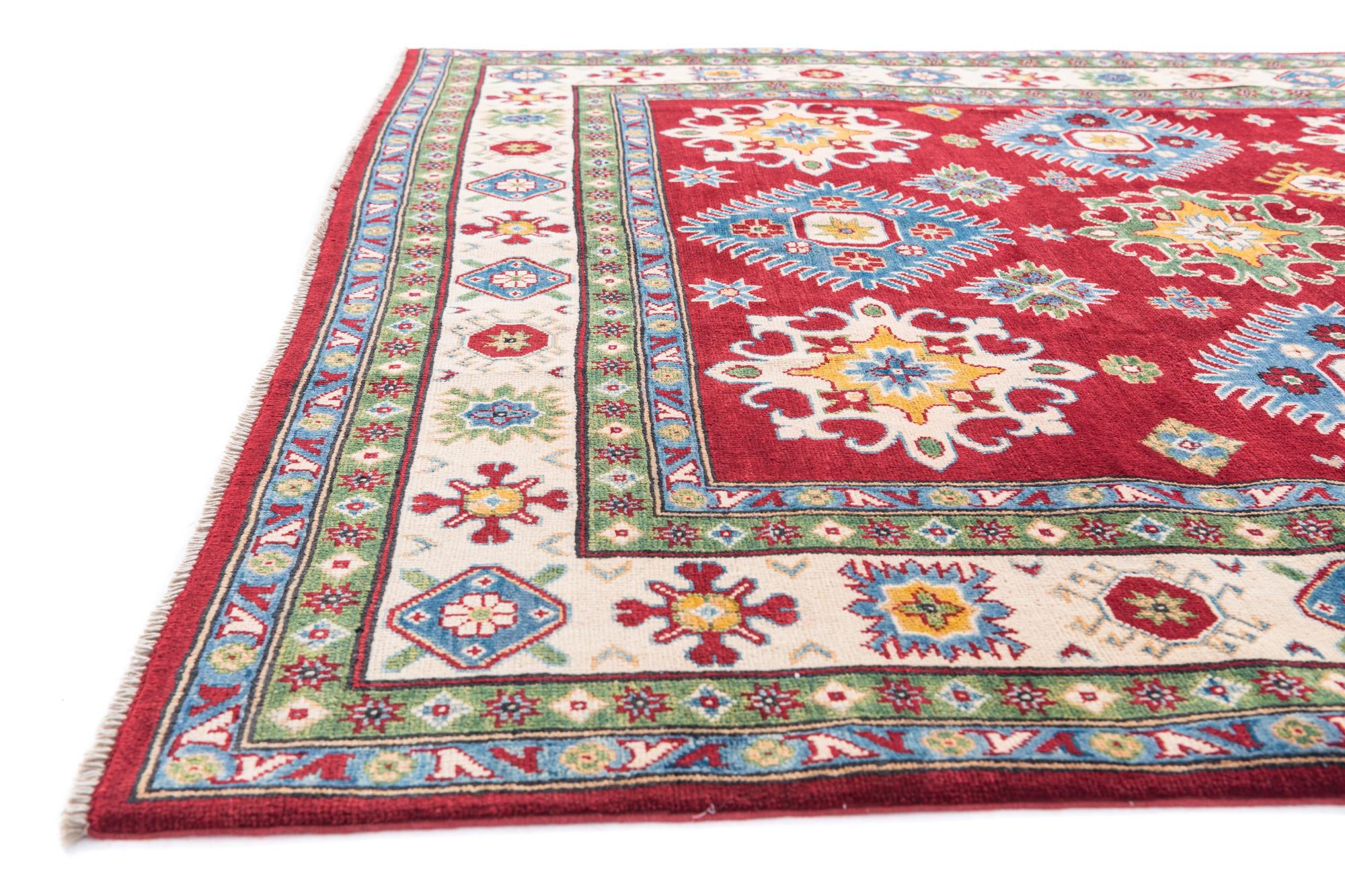 6' 9 x 9' 6 Hand Knotted Kazak Rug