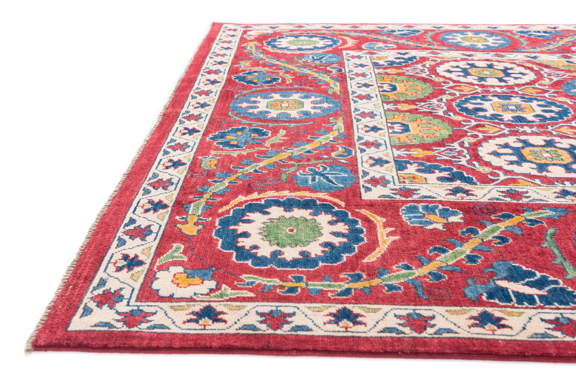 6' 8 x 9' 8 Hand Knotted Kazak Rug