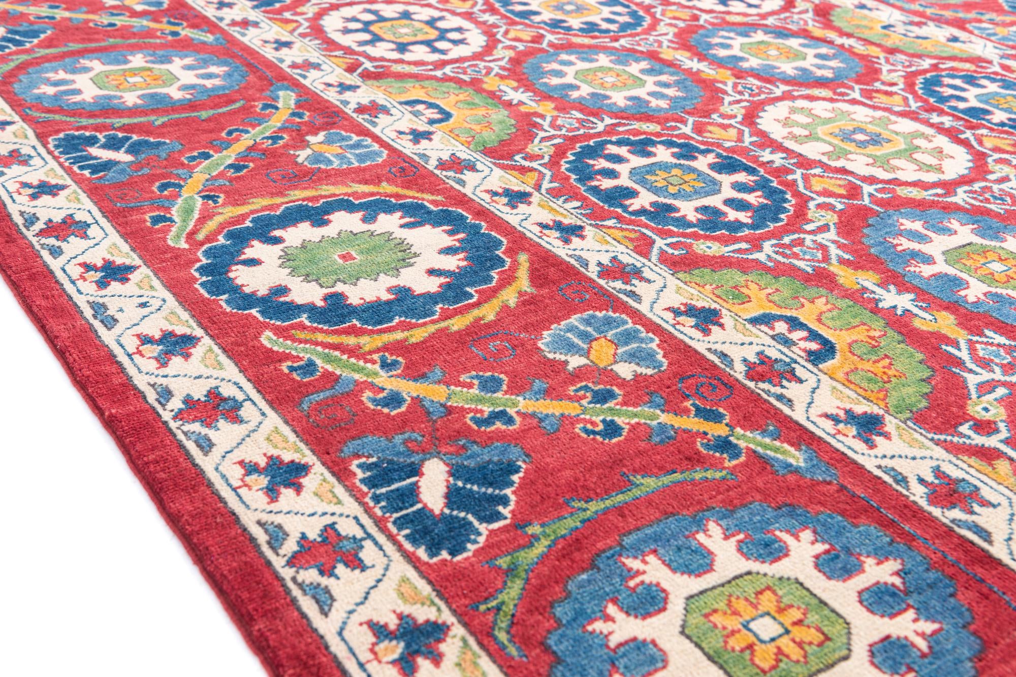 6' 8 x 9' 8 Hand Knotted Kazak Rug