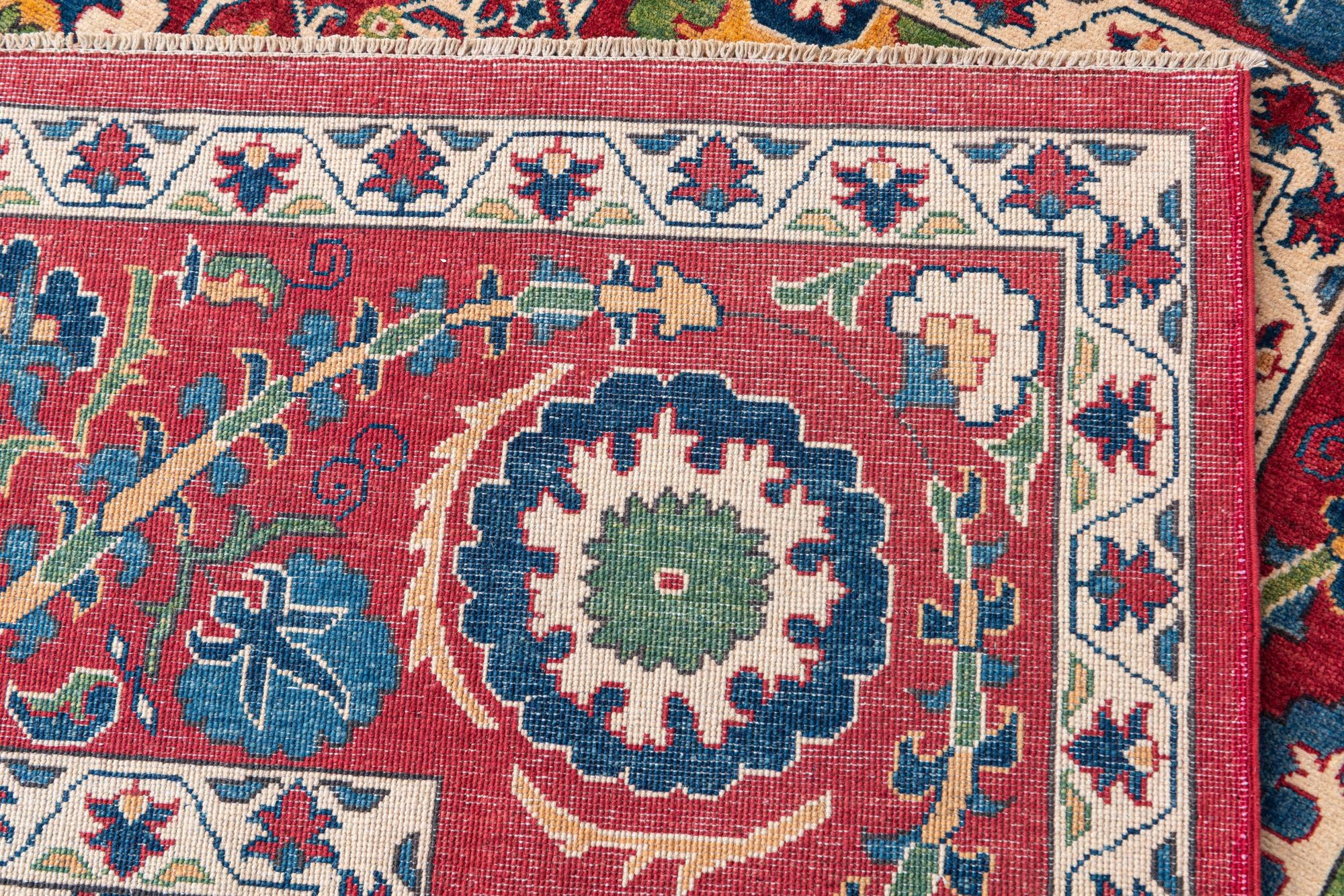 6' 8 x 9' 8 Hand Knotted Kazak Rug