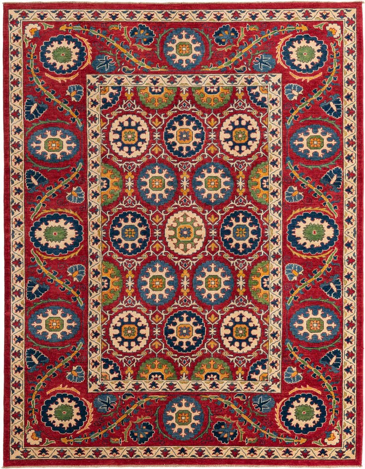Detail image of 6' 8 x 9' 8 Hand Knotted Kazak Rug