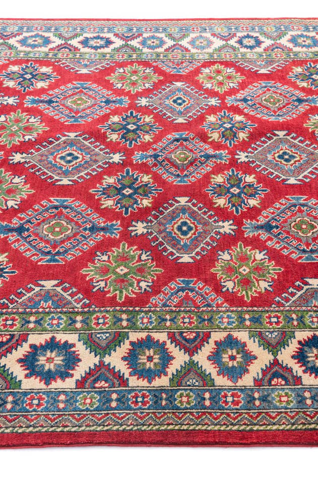 Detail image of 6' 4 x 9' 9 Hand Knotted Kazak Rug