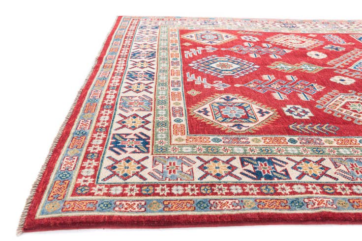 Detail image of 6' 5 x 9' 7 Hand Knotted Kazak Rug