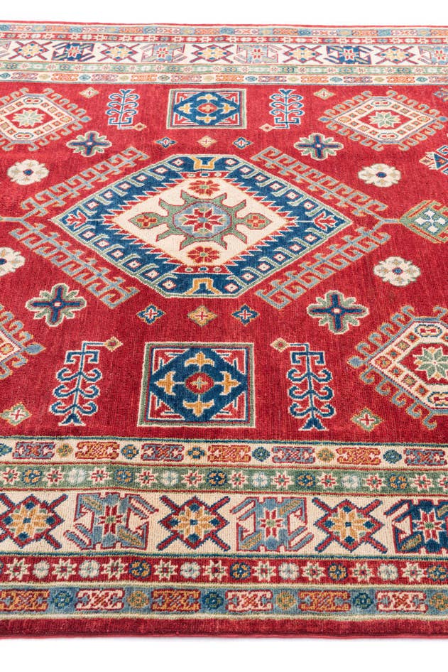 Detail image of 6' 5 x 9' 7 Hand Knotted Kazak Rug