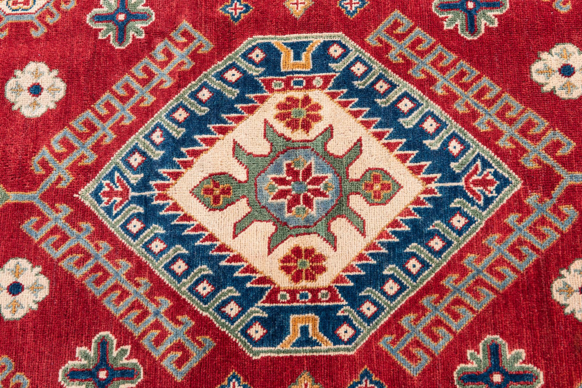 6' 5 x 9' 7 Hand Knotted Kazak Rug