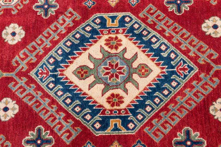 6' 5 x 9' 7 Hand Knotted Kazak Rug