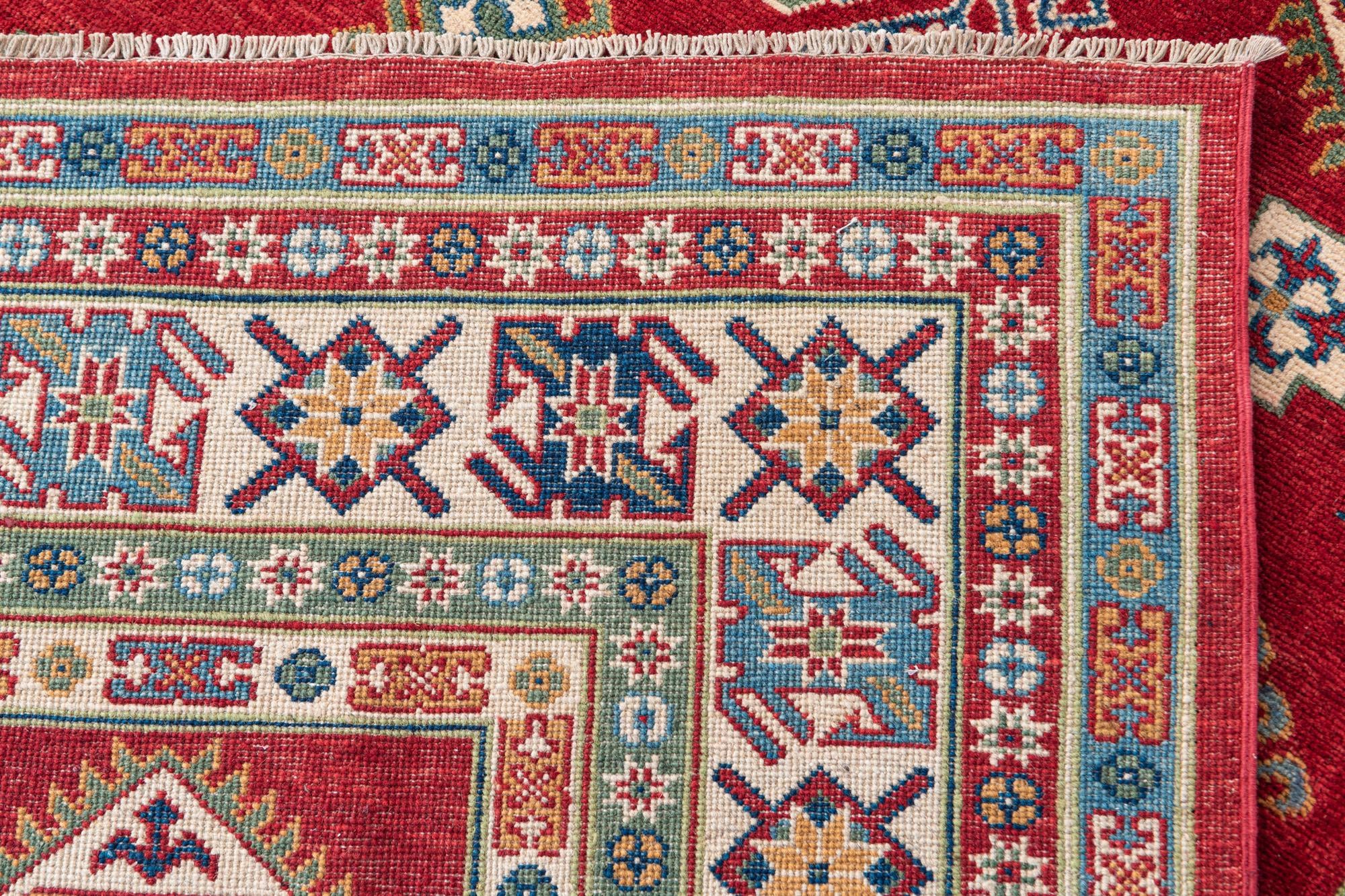 6' 5 x 9' 7 Hand Knotted Kazak Rug