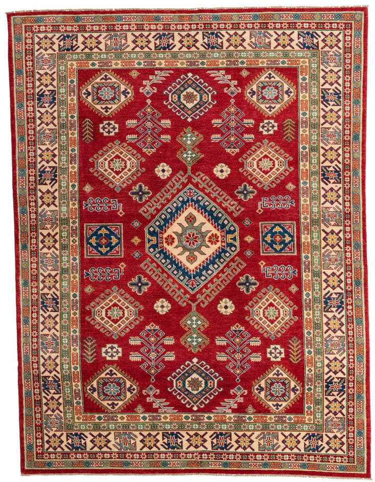 Detail image of 6' 5 x 9' 7 Hand Knotted Kazak Rug