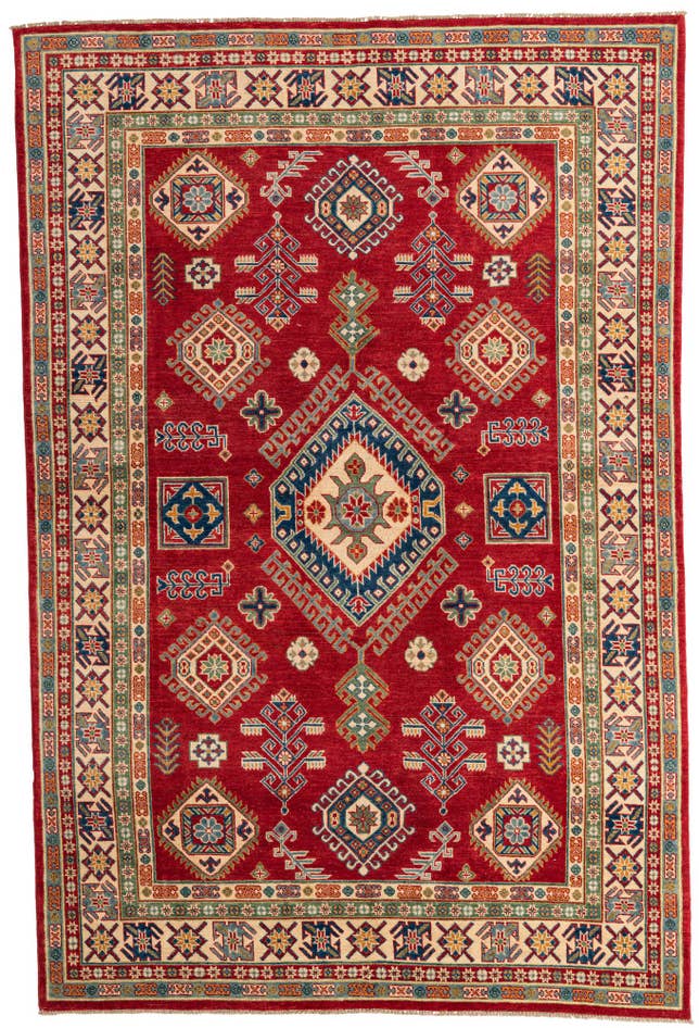 Detail image of 6' 5 x 9' 7 Hand Knotted Kazak Rug
