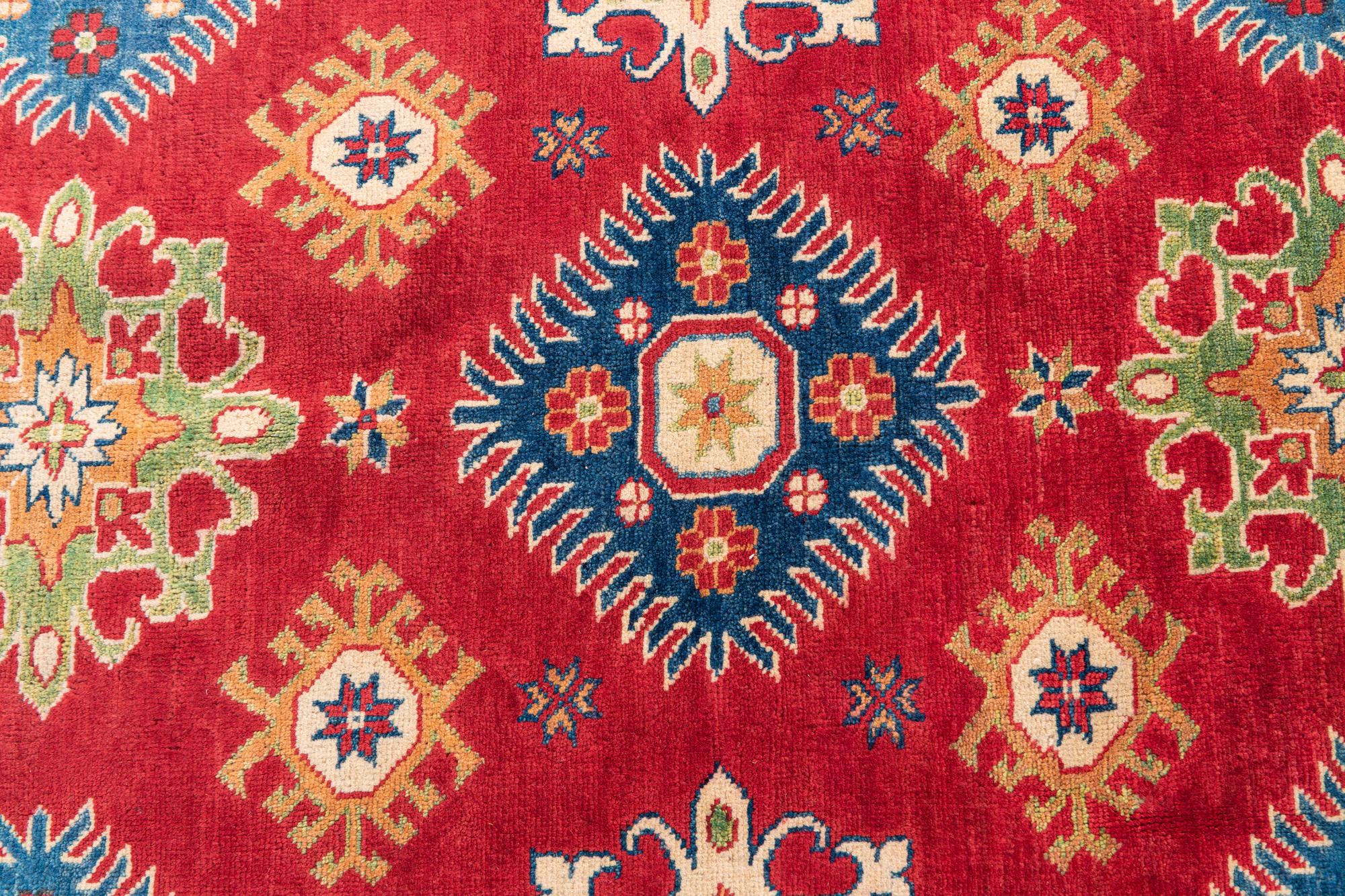 6' 7 x 9' 8 Hand Knotted Kazak Rug