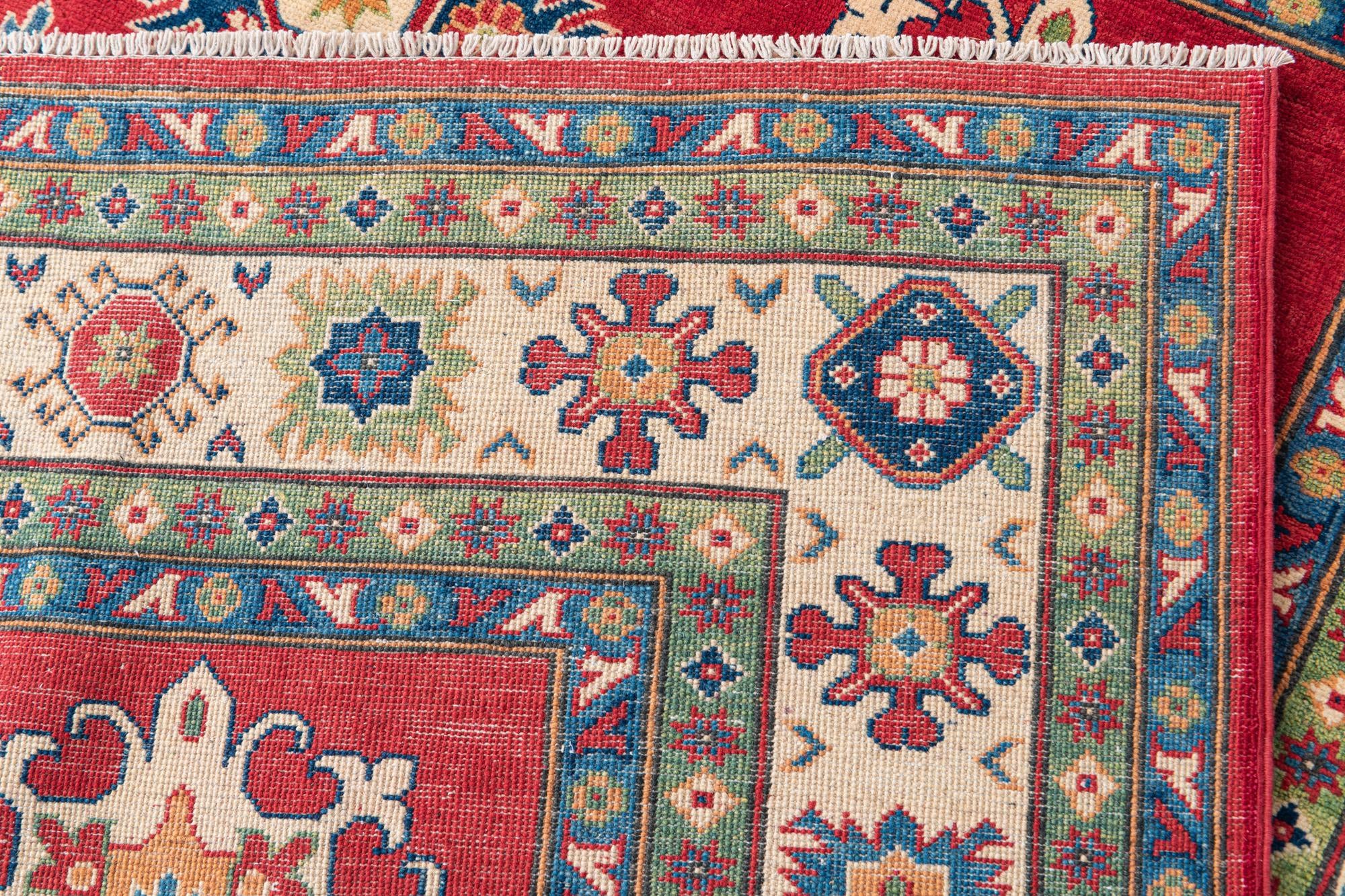 6' 7 x 9' 8 Hand Knotted Kazak Rug