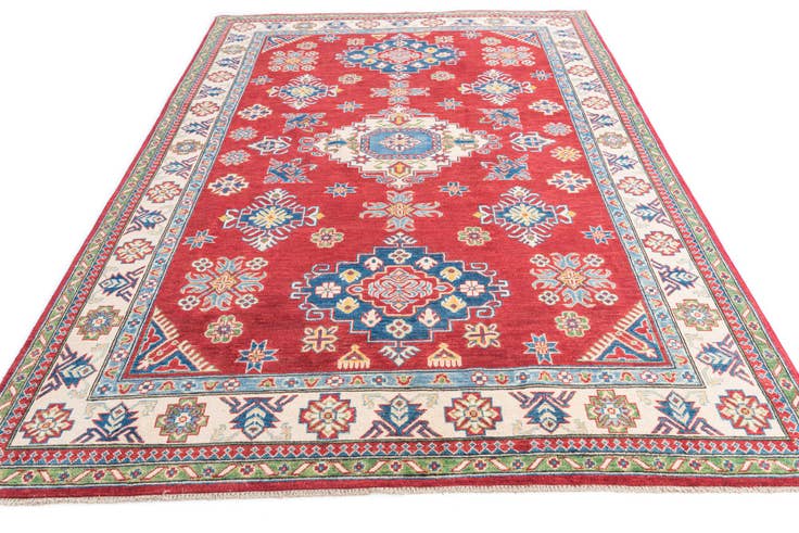 Detail image of 6' 4 x 9' 7 Hand Knotted Kazak Rug