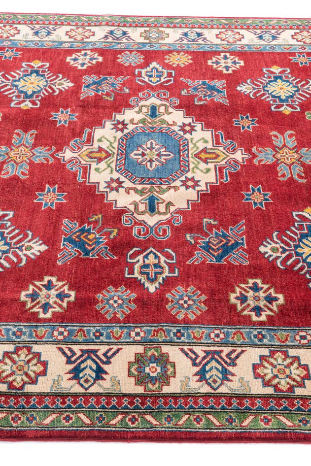 Detail image of 6' 4 x 9' 7 Hand Knotted Kazak Rug