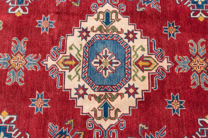 6' 4 x 9' 7 Hand Knotted Kazak Rug