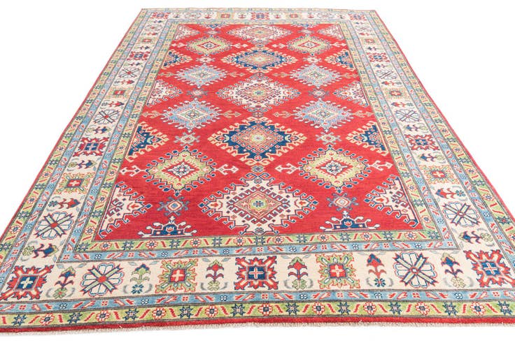 Detail image of 6' 9 x 10' Hand Knotted Kazak Rug