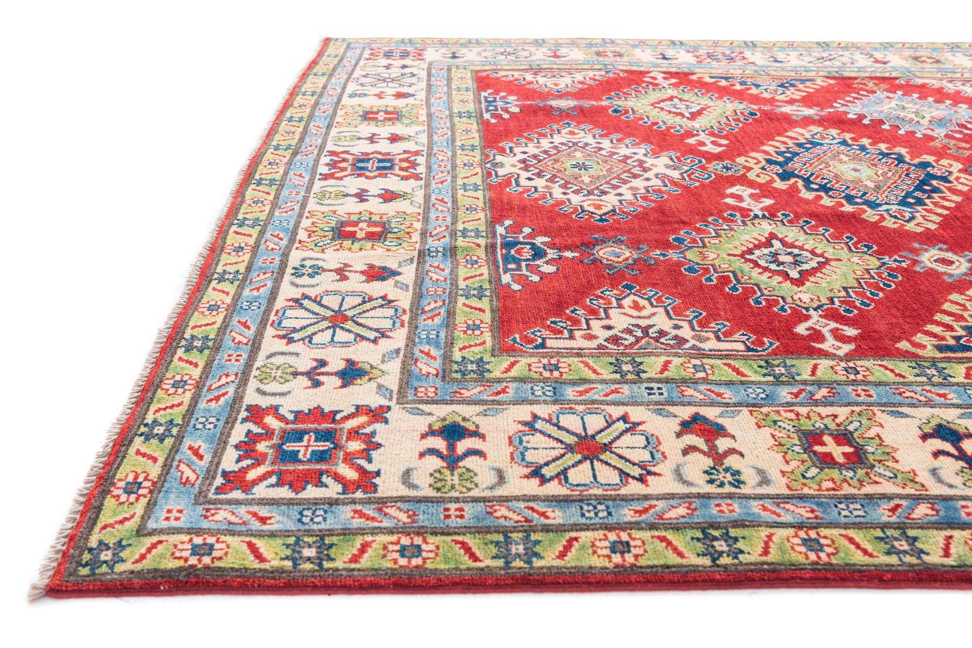 6' 9 x 10' Hand Knotted Kazak Rug