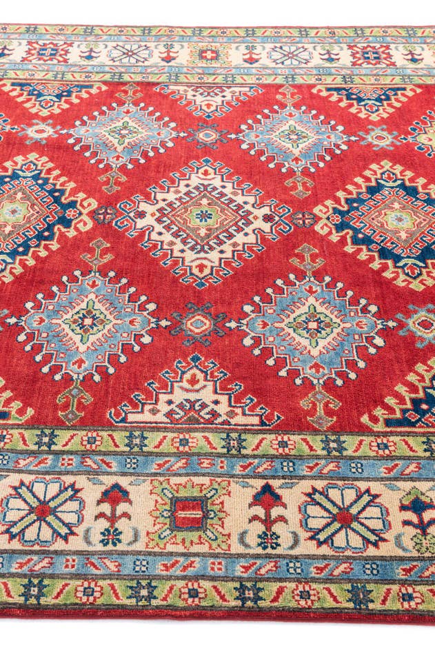Detail image of 6' 9 x 10' Hand Knotted Kazak Rug