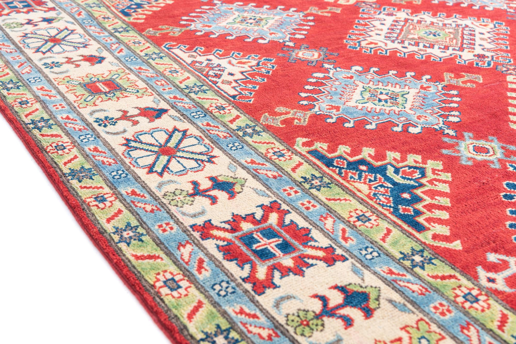 6' 9 x 10' Hand Knotted Kazak Rug
