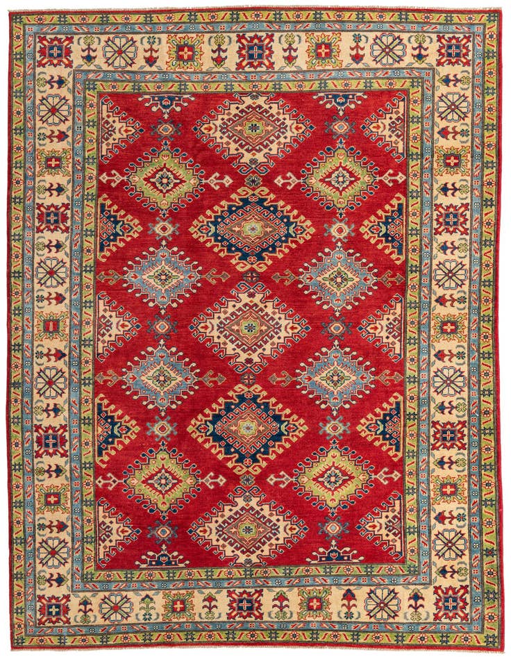 Detail image of 6' 9 x 10' Hand Knotted Kazak Rug